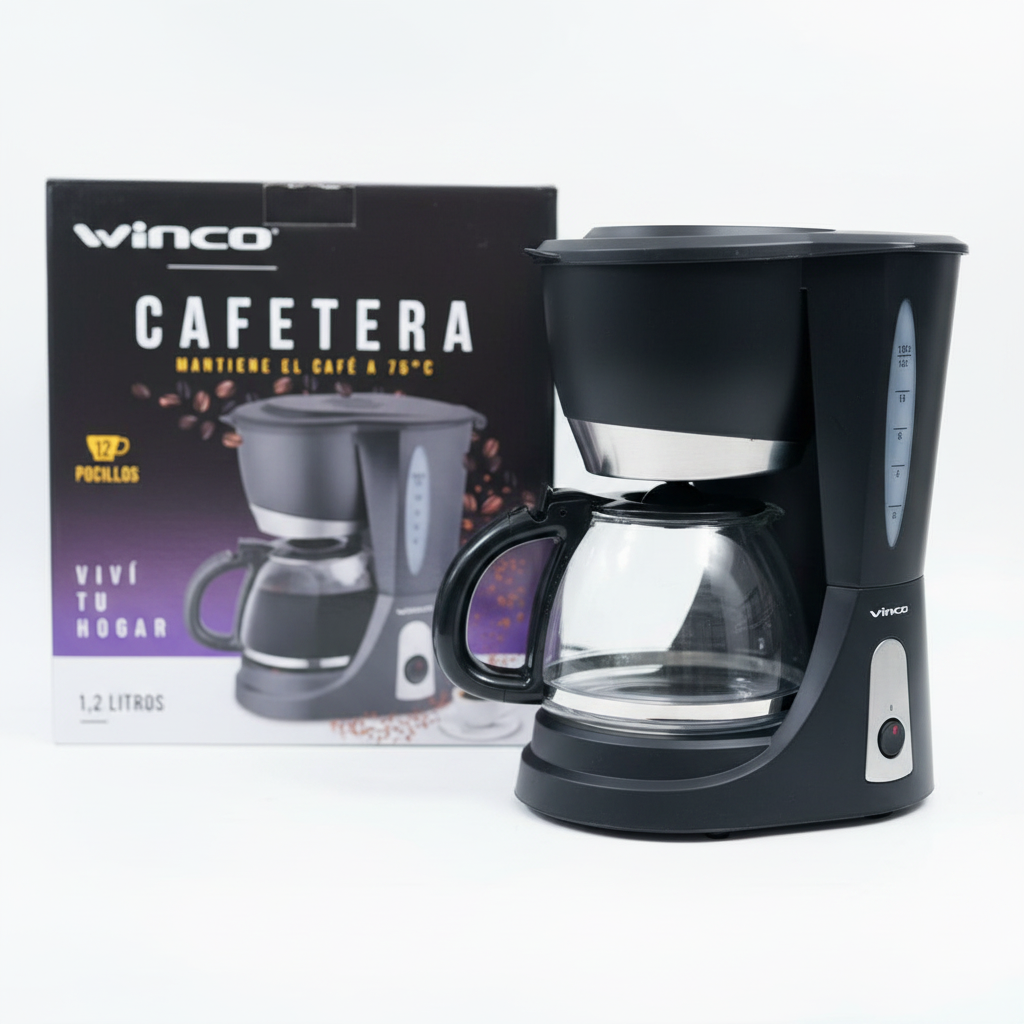 CAFETERA WINCO W1011
Cafetera de Filtro 12 Tazas - 1.2 Litros